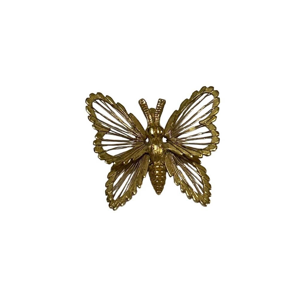 Vintage Monet Gold-Tone Butterfly Pendant